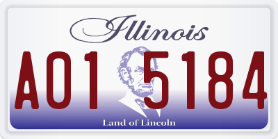 IL license plate A015184