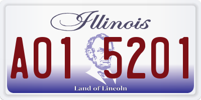IL license plate A015201