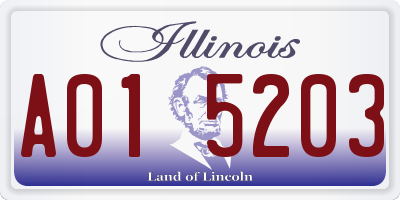 IL license plate A015203