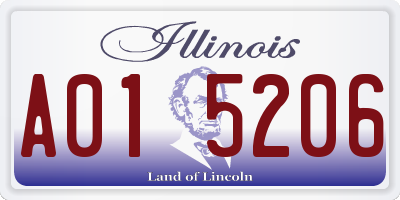 IL license plate A015206