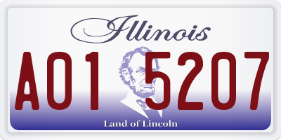 IL license plate A015207