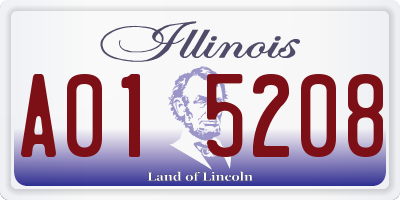 IL license plate A015208