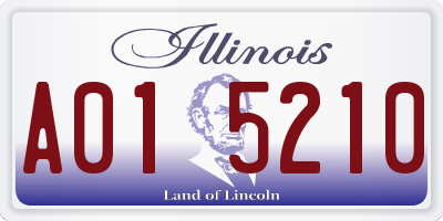 IL license plate A015210