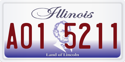 IL license plate A015211
