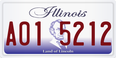 IL license plate A015212
