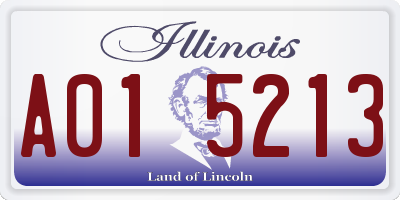 IL license plate A015213
