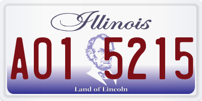 IL license plate A015215