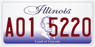 IL license plate A015220