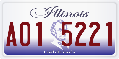 IL license plate A015221