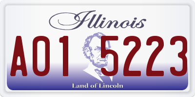 IL license plate A015223