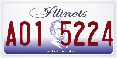 IL license plate A015224