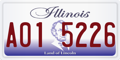 IL license plate A015226