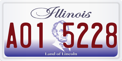 IL license plate A015228
