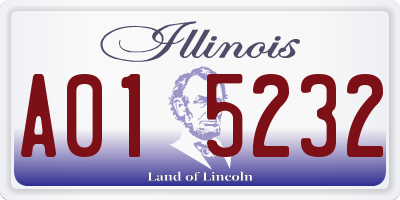 IL license plate A015232