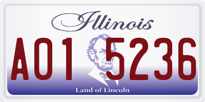 IL license plate A015236