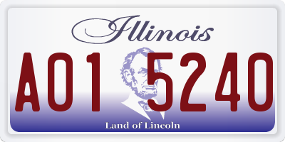 IL license plate A015240