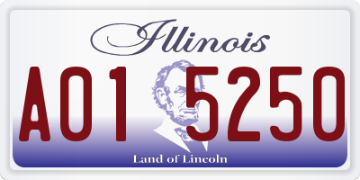 IL license plate A015250