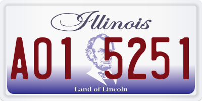 IL license plate A015251
