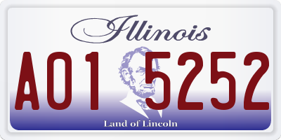 IL license plate A015252