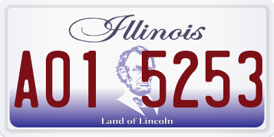 IL license plate A015253