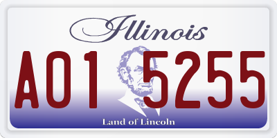 IL license plate A015255