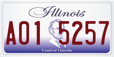 IL license plate A015257