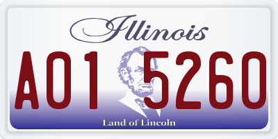 IL license plate A015260