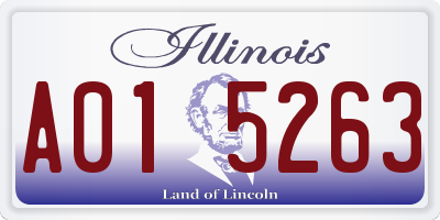IL license plate A015263