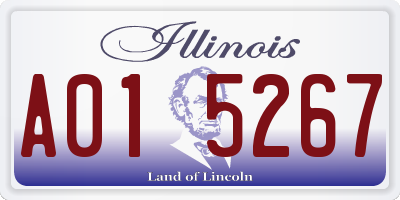 IL license plate A015267