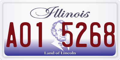 IL license plate A015268