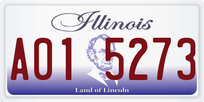 IL license plate A015273