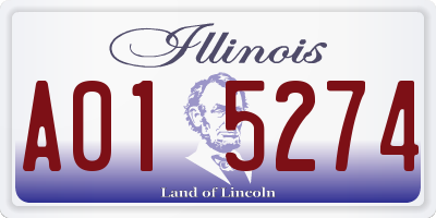 IL license plate A015274