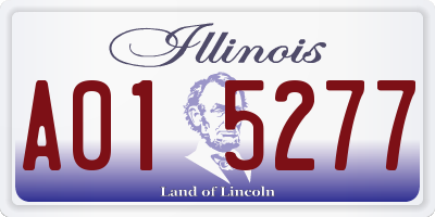 IL license plate A015277