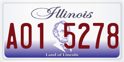 IL license plate A015278