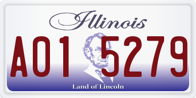 IL license plate A015279