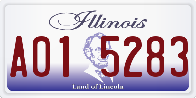 IL license plate A015283