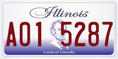 IL license plate A015287