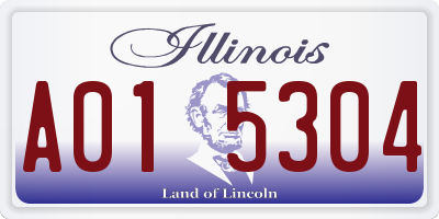 IL license plate A015304