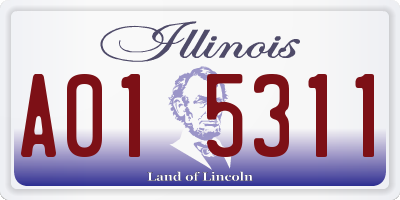 IL license plate A015311