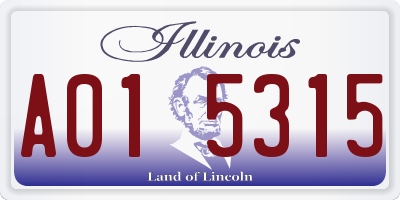 IL license plate A015315