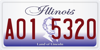 IL license plate A015320