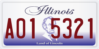 IL license plate A015321