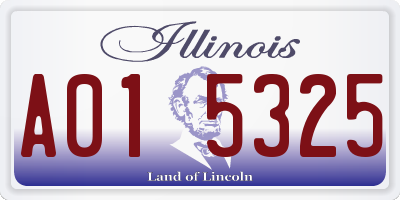 IL license plate A015325