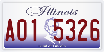 IL license plate A015326