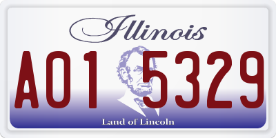 IL license plate A015329