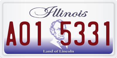 IL license plate A015331