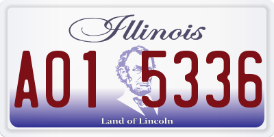 IL license plate A015336