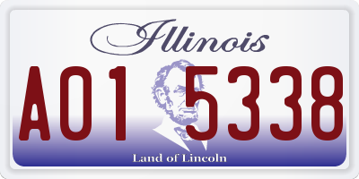 IL license plate A015338