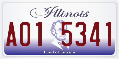 IL license plate A015341