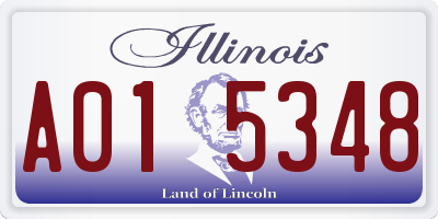 IL license plate A015348